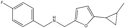 [(4-fluorophenyl)methyl]({[5-(2-methylcyclopropyl)furan-2-yl]methyl})amine 구조식 이미지