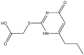 [(4-oxo-6-propyl-1,4-dihydropyrimidin-2-yl)thio]acetic acid 구조식 이미지