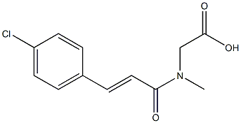 [[(2E)-3-(4-chlorophenyl)prop-2-enoyl](methyl)amino]acetic acid 구조식 이미지