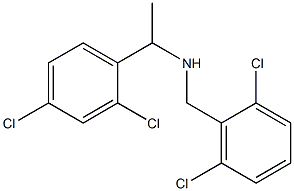 [1-(2,4-dichlorophenyl)ethyl][(2,6-dichlorophenyl)methyl]amine Structure