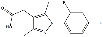 [1-(2,4-difluorophenyl)-3,5-dimethyl-1H-pyrazol-4-yl]acetic acid Structure