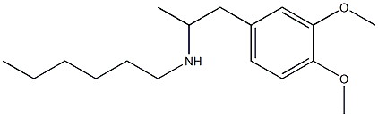 [1-(3,4-dimethoxyphenyl)propan-2-yl](hexyl)amine Structure