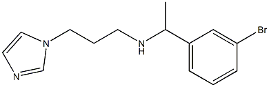 [1-(3-bromophenyl)ethyl][3-(1H-imidazol-1-yl)propyl]amine Structure