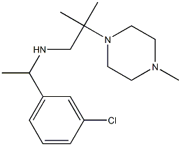 [1-(3-chlorophenyl)ethyl][2-methyl-2-(4-methylpiperazin-1-yl)propyl]amine 구조식 이미지