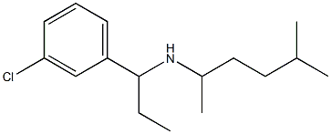 [1-(3-chlorophenyl)propyl](5-methylhexan-2-yl)amine 구조식 이미지