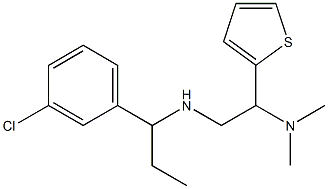 [1-(3-chlorophenyl)propyl][2-(dimethylamino)-2-(thiophen-2-yl)ethyl]amine 구조식 이미지