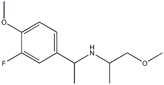 [1-(3-fluoro-4-methoxyphenyl)ethyl](1-methoxypropan-2-yl)amine Structure