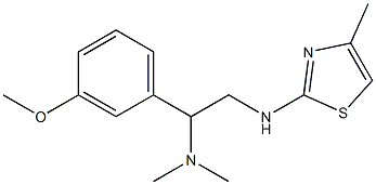 [1-(3-methoxyphenyl)-2-[(4-methyl-1,3-thiazol-2-yl)amino]ethyl]dimethylamine Structure
