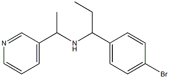 [1-(4-bromophenyl)propyl][1-(pyridin-3-yl)ethyl]amine Structure