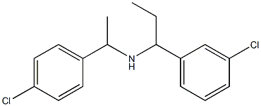 [1-(4-chlorophenyl)ethyl][1-(3-chlorophenyl)propyl]amine 구조식 이미지