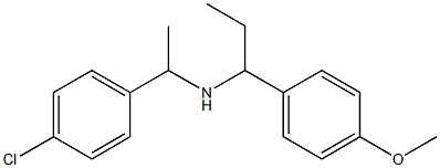 [1-(4-chlorophenyl)ethyl][1-(4-methoxyphenyl)propyl]amine 구조식 이미지