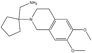 [1-(6,7-dimethoxy-3,4-dihydroisoquinolin-2(1H)-yl)cyclopentyl]methylamine Structure