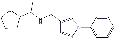 [1-(oxolan-2-yl)ethyl][(1-phenyl-1H-pyrazol-4-yl)methyl]amine Structure