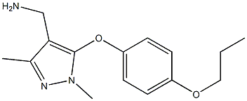 [1,3-dimethyl-5-(4-propoxyphenoxy)-1H-pyrazol-4-yl]methanamine Structure