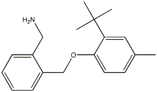 [2-(2-tert-butyl-4-methylphenoxymethyl)phenyl]methanamine Structure