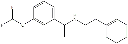 [2-(cyclohex-1-en-1-yl)ethyl]({1-[3-(difluoromethoxy)phenyl]ethyl})amine 구조식 이미지