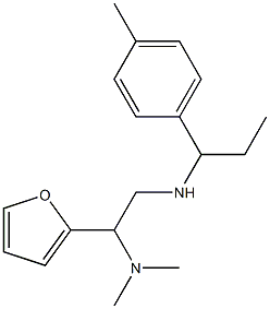 [2-(dimethylamino)-2-(furan-2-yl)ethyl][1-(4-methylphenyl)propyl]amine Structure