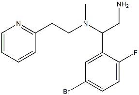 [2-amino-1-(5-bromo-2-fluorophenyl)ethyl](methyl)[2-(pyridin-2-yl)ethyl]amine 구조식 이미지
