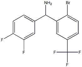 [2-bromo-5-(trifluoromethyl)phenyl](3,4-difluorophenyl)methanamine Structure