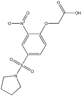 [2-nitro-4-(pyrrolidin-1-ylsulfonyl)phenoxy]acetic acid Structure