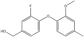 [3-fluoro-4-(2-methoxy-4-methylphenoxy)phenyl]methanol 구조식 이미지