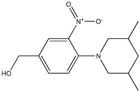 [4-(3,5-dimethylpiperidin-1-yl)-3-nitrophenyl]methanol 구조식 이미지