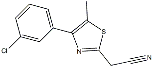 [4-(3-chlorophenyl)-5-methyl-1,3-thiazol-2-yl]acetonitrile Structure