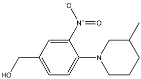 [4-(3-methylpiperidin-1-yl)-3-nitrophenyl]methanol 구조식 이미지