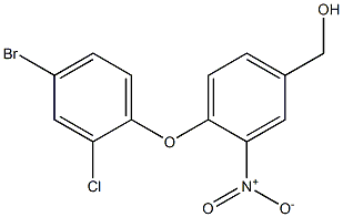 [4-(4-bromo-2-chlorophenoxy)-3-nitrophenyl]methanol 구조식 이미지
