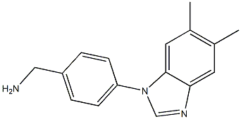 [4-(5,6-dimethyl-1H-1,3-benzodiazol-1-yl)phenyl]methanamine Structure