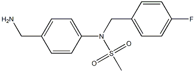 [4-(aminomethyl)phenyl]-N-[(4-fluorophenyl)methyl]methanesulfonamide Structure