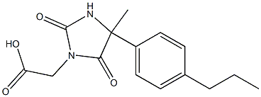 [4-methyl-2,5-dioxo-4-(4-propylphenyl)imidazolidin-1-yl]acetic acid Structure