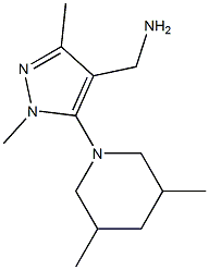 [5-(3,5-dimethylpiperidin-1-yl)-1,3-dimethyl-1H-pyrazol-4-yl]methanamine Structure