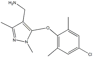 [5-(4-chloro-2,6-dimethylphenoxy)-1,3-dimethyl-1H-pyrazol-4-yl]methanamine Structure