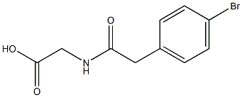 {[(4-bromophenyl)acetyl]amino}acetic acid Structure