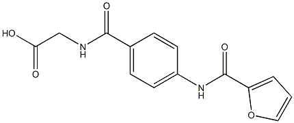 {[4-(2-furoylamino)benzoyl]amino}acetic acid Structure