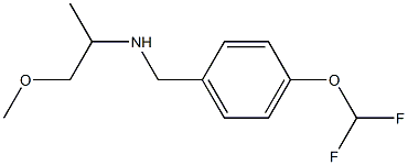 {[4-(difluoromethoxy)phenyl]methyl}(1-methoxypropan-2-yl)amine Structure