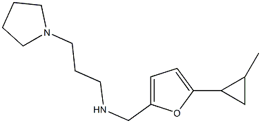 {[5-(2-methylcyclopropyl)furan-2-yl]methyl}[3-(pyrrolidin-1-yl)propyl]amine Structure