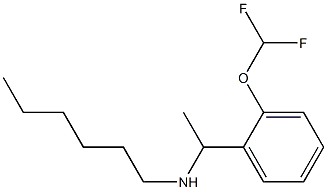 {1-[2-(difluoromethoxy)phenyl]ethyl}(hexyl)amine Structure