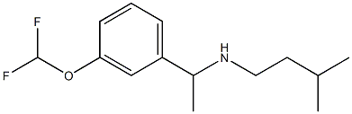 {1-[3-(difluoromethoxy)phenyl]ethyl}(3-methylbutyl)amine Structure