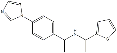 {1-[4-(1H-imidazol-1-yl)phenyl]ethyl}[1-(thiophen-2-yl)ethyl]amine 구조식 이미지