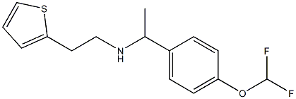 {1-[4-(difluoromethoxy)phenyl]ethyl}[2-(thiophen-2-yl)ethyl]amine Structure