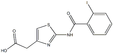 {2-[(2-iodobenzoyl)amino]-1,3-thiazol-4-yl}acetic acid 구조식 이미지