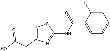 {2-[(2-iodobenzoyl)amino]-1,3-thiazol-4-yl}acetic acid Structure