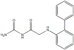 {2-[(2-phenylphenyl)amino]acetyl}urea 구조식 이미지
