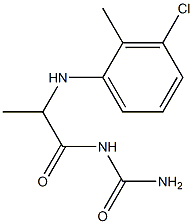 {2-[(3-chloro-2-methylphenyl)amino]propanoyl}urea 구조식 이미지