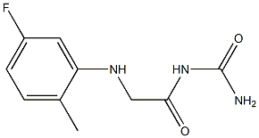 {2-[(5-fluoro-2-methylphenyl)amino]acetyl}urea 구조식 이미지