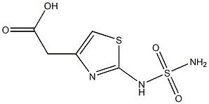 {2-[(aminosulfonyl)amino]-1,3-thiazol-4-yl}acetic acid 구조식 이미지