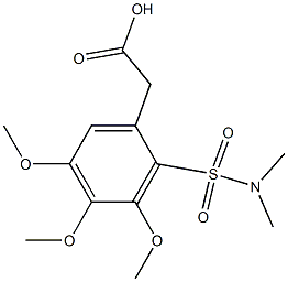 {2-[(dimethylamino)sulfonyl]-3,4,5-trimethoxyphenyl}acetic acid 구조식 이미지