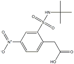 {2-[(tert-butylamino)sulfonyl]-4-nitrophenyl}acetic acid 구조식 이미지